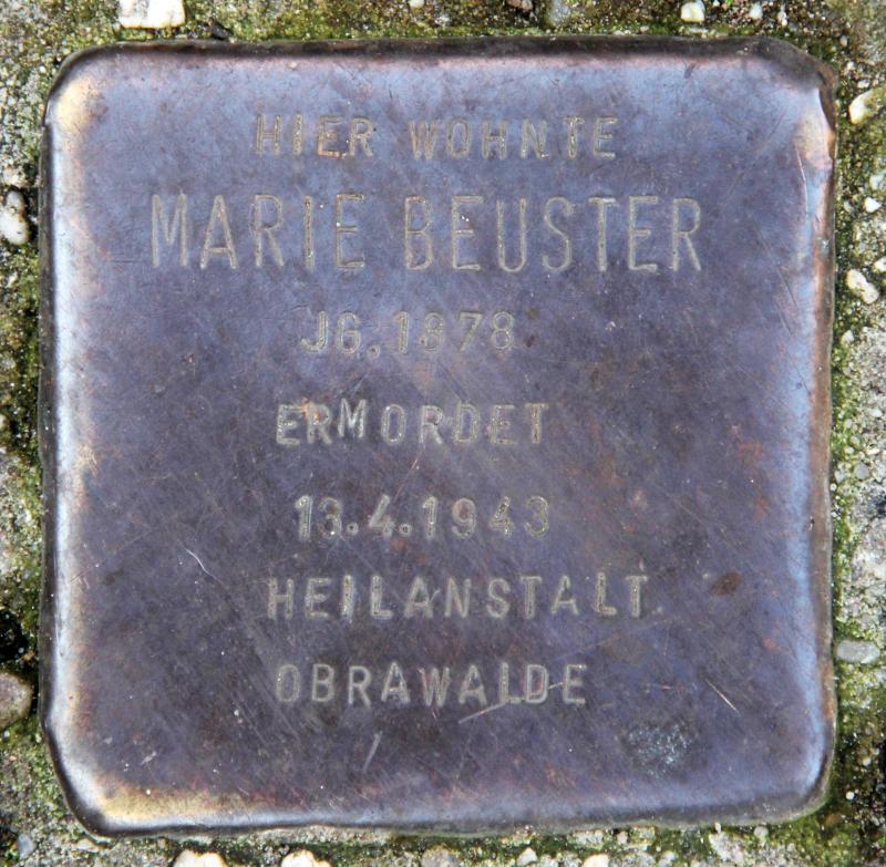 Stolperstein für Marie Beuster.