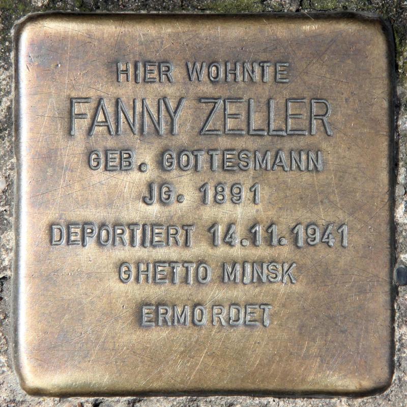 Stolperstein für Fanny Zeller.