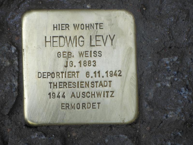 Stolperstein für Hedwig Levy