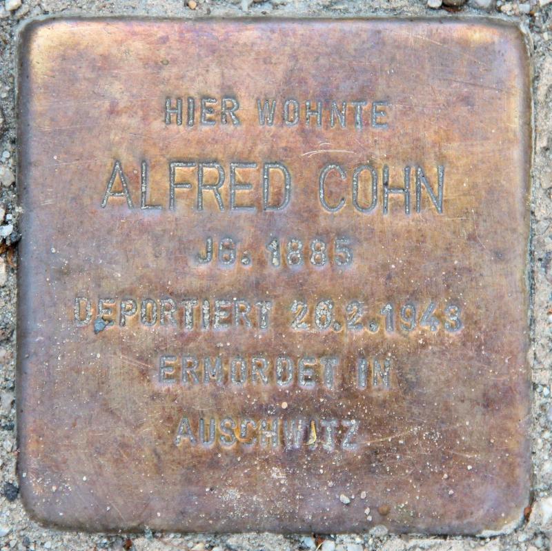 Stolperstein für Alfred Cohn.