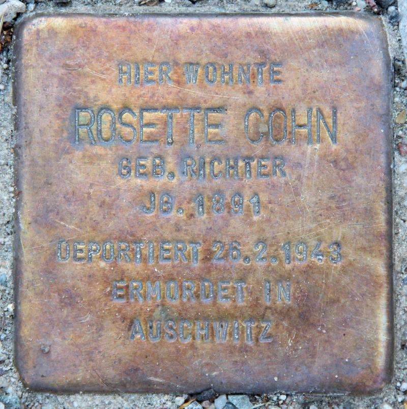 Stolperstein für Rosette Cohn.