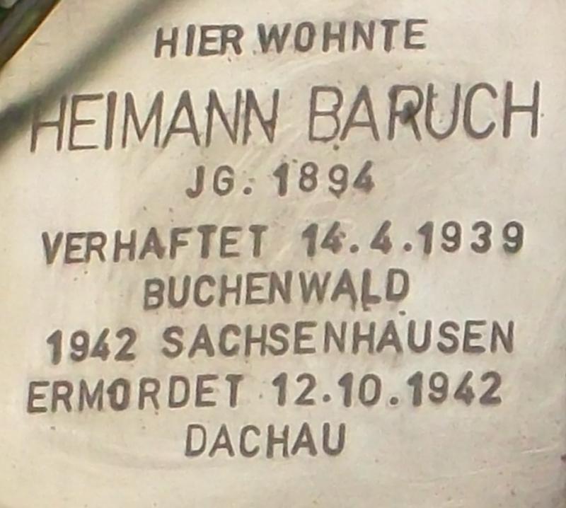 Stolperstein für Heimann Baruch