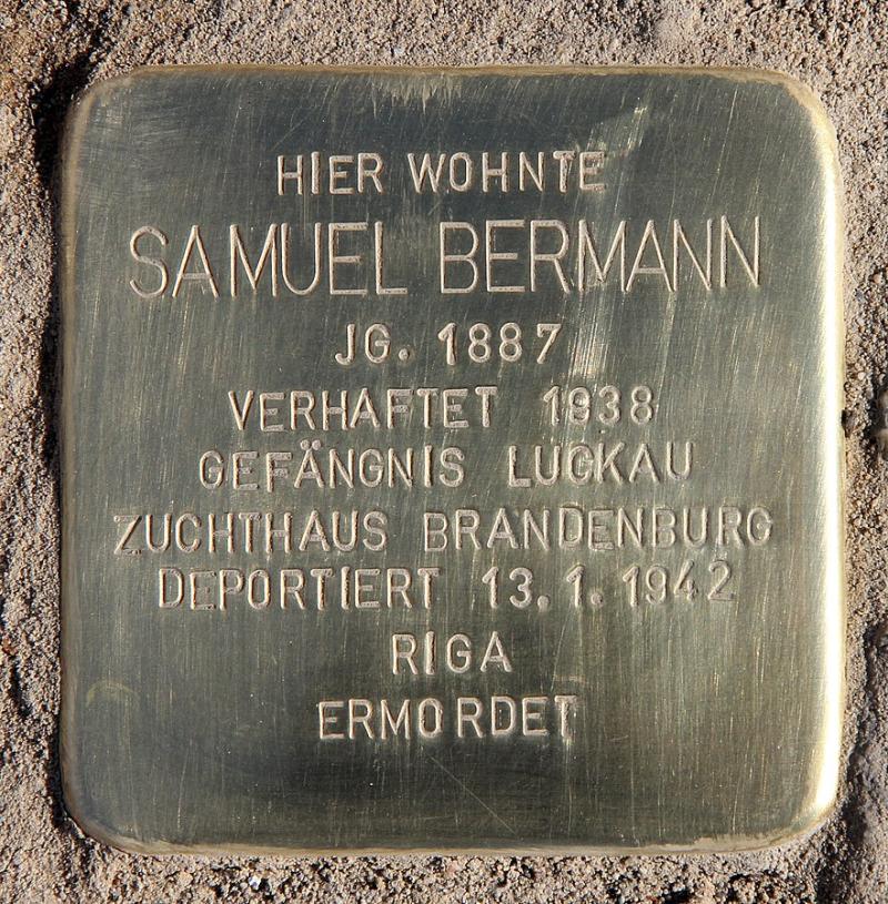  Stolperstein Samuel Bermann © OTFW Berlin