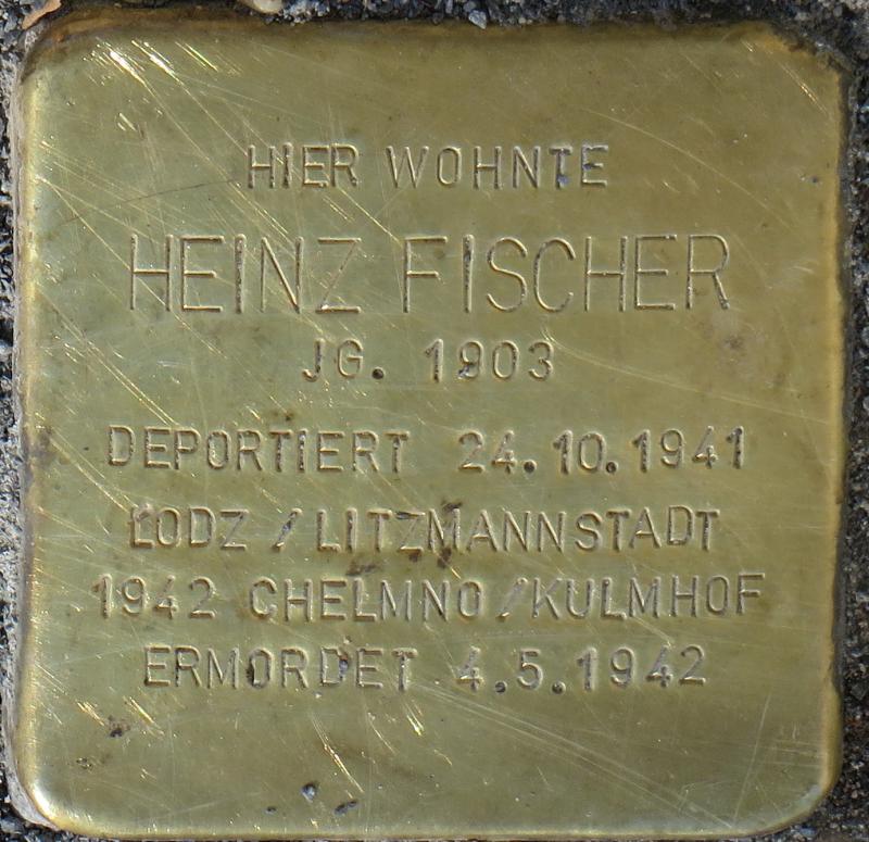 Stolperstein für Heinz Fischer
