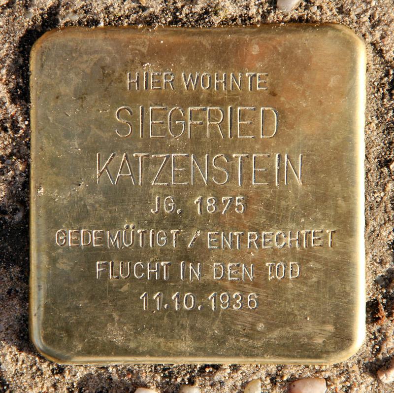 Stolperstein Siegfried Katzenstein