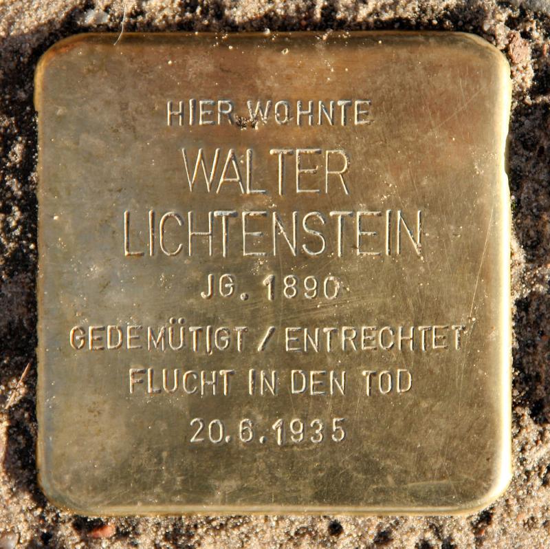 Stolperstein Walter Lichtenstein