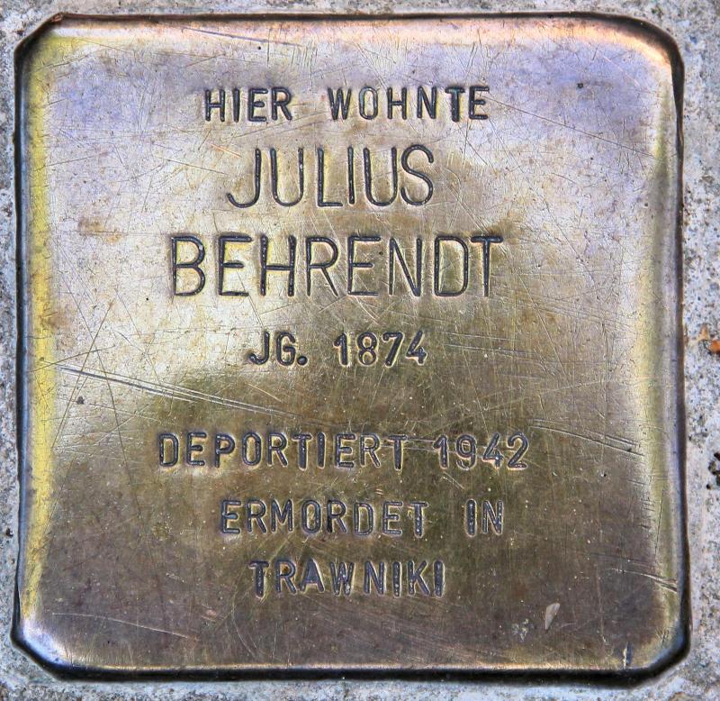 Stolperstein für Julius Behrendt.