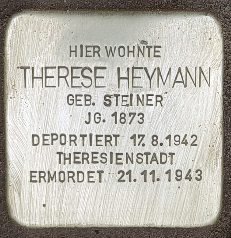 Stolperstein für Therese Heymann © OTFW