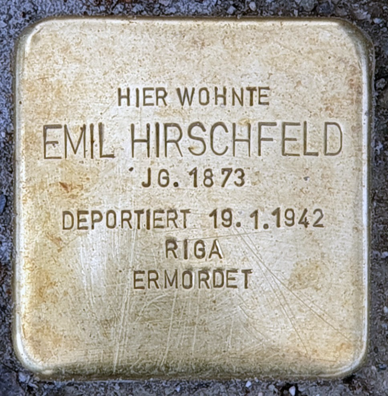 Stolperstein für Emil Hirschfeldt © OTFW