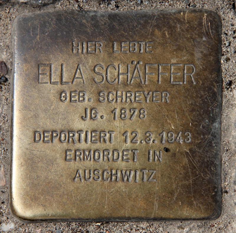 Stolperstein für Ella Schäffer.