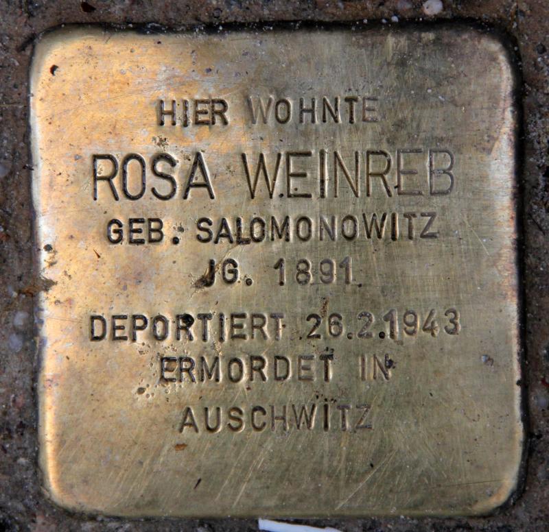 Stolperstein für Rosa Weinreb.