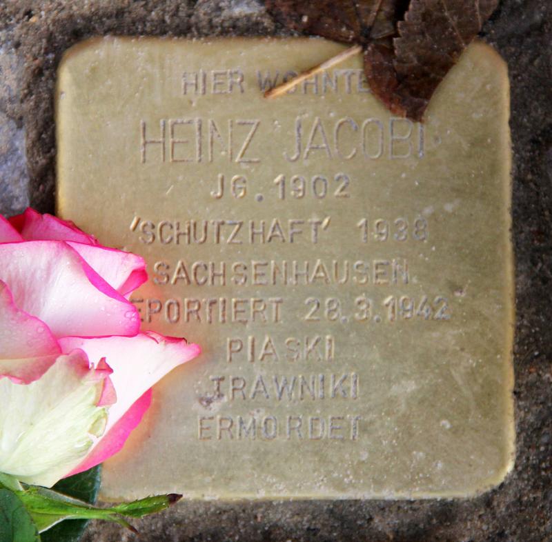 Stolperstein für Heinz Jacobi © OTFW