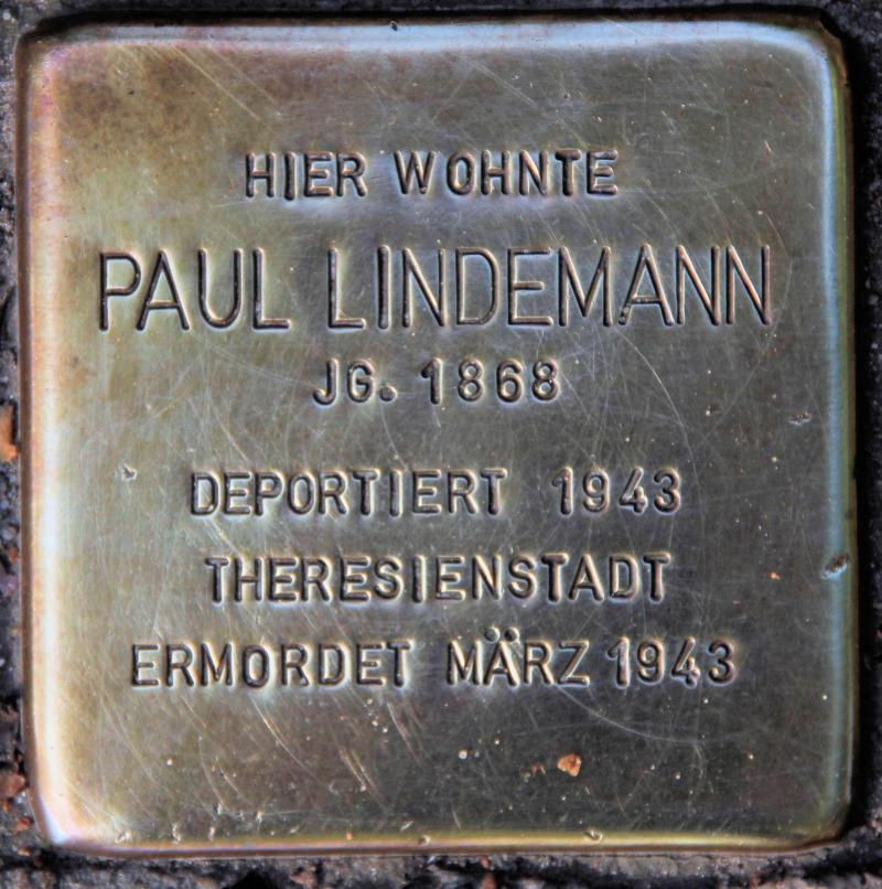 Stolperstein für Paul Lindemann.