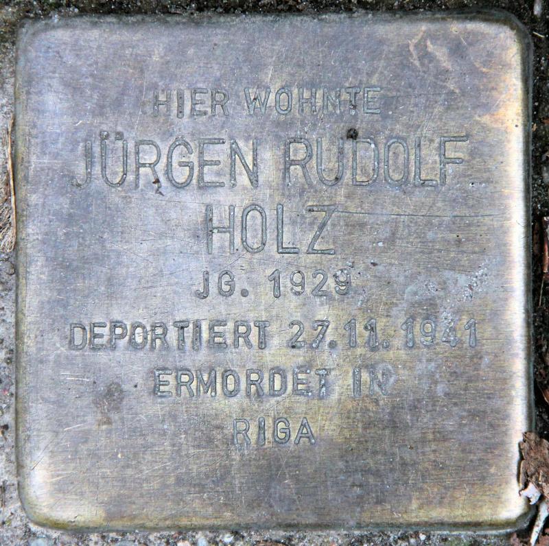 Stolperstein für Jürgen Rudolf Holz.