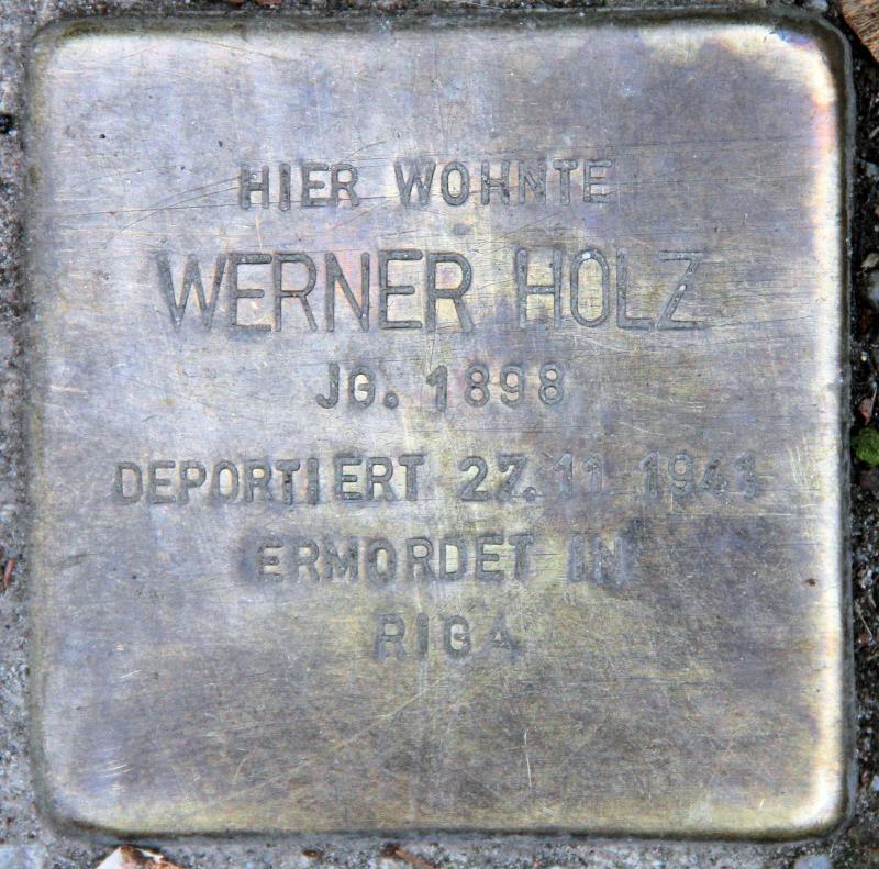 Stolperstein für Werner Holz.