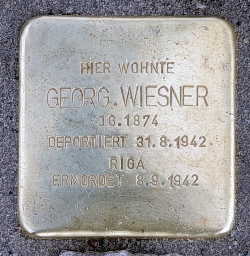 Stolperstein Georg Wiesner © OTFW Berlin