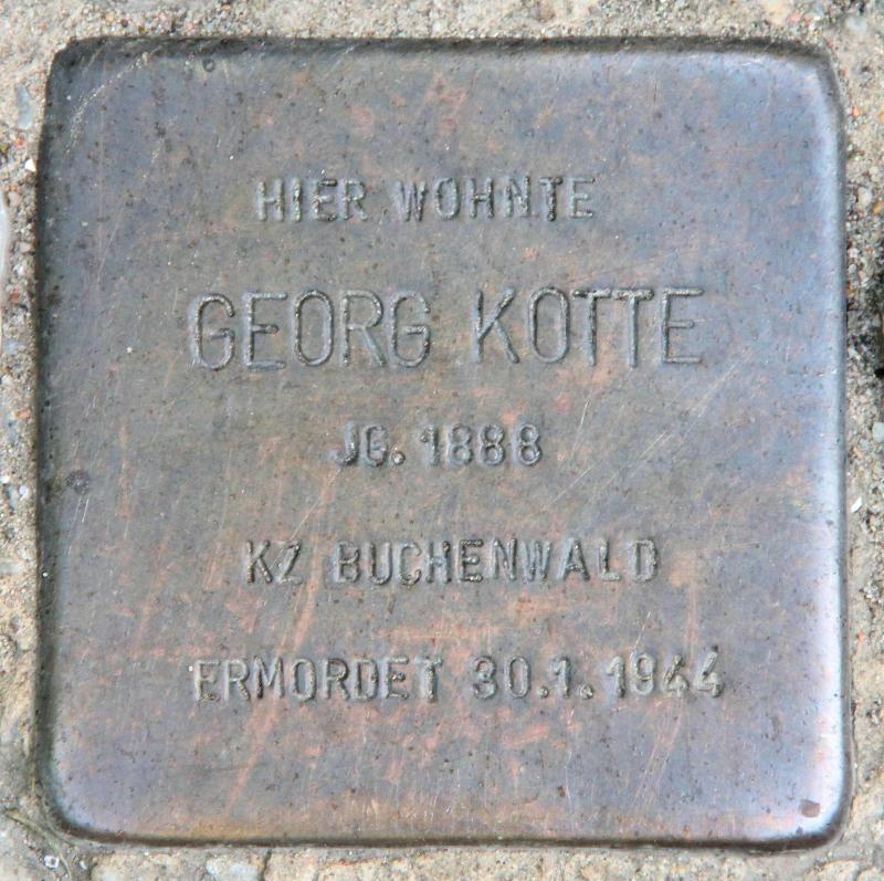 Stolperstein für Georg Kotte.
