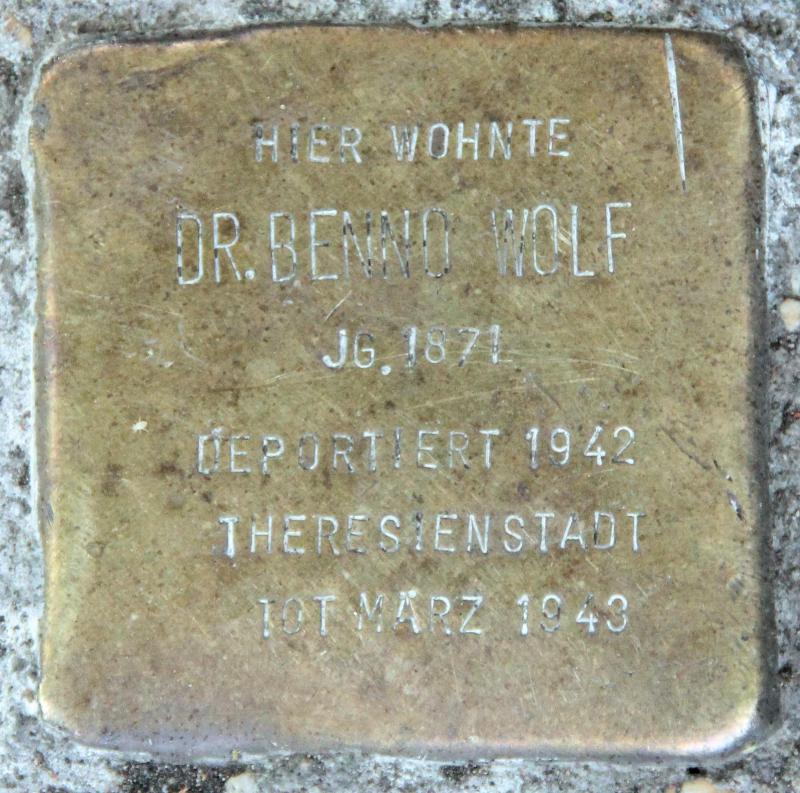 Stolperstein für Benno Wolf.