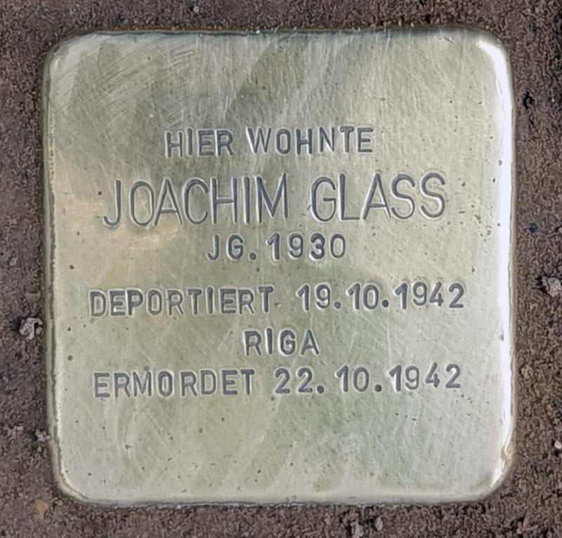 Stolperstein für Joachim Glass © OTFW