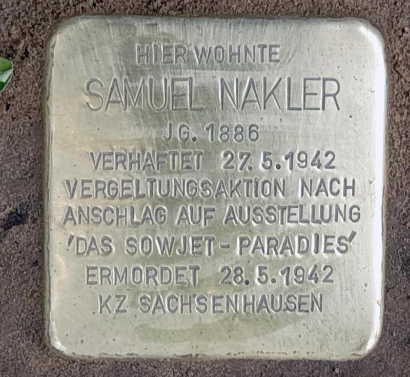 Stolperstein für Samuel Nakler © OTFW