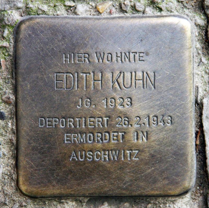 Stolperstein für Edith Kuhn © OTFW