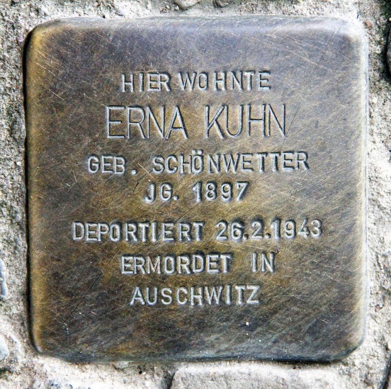 Stolperstein für Erna Kuhn © OTFW