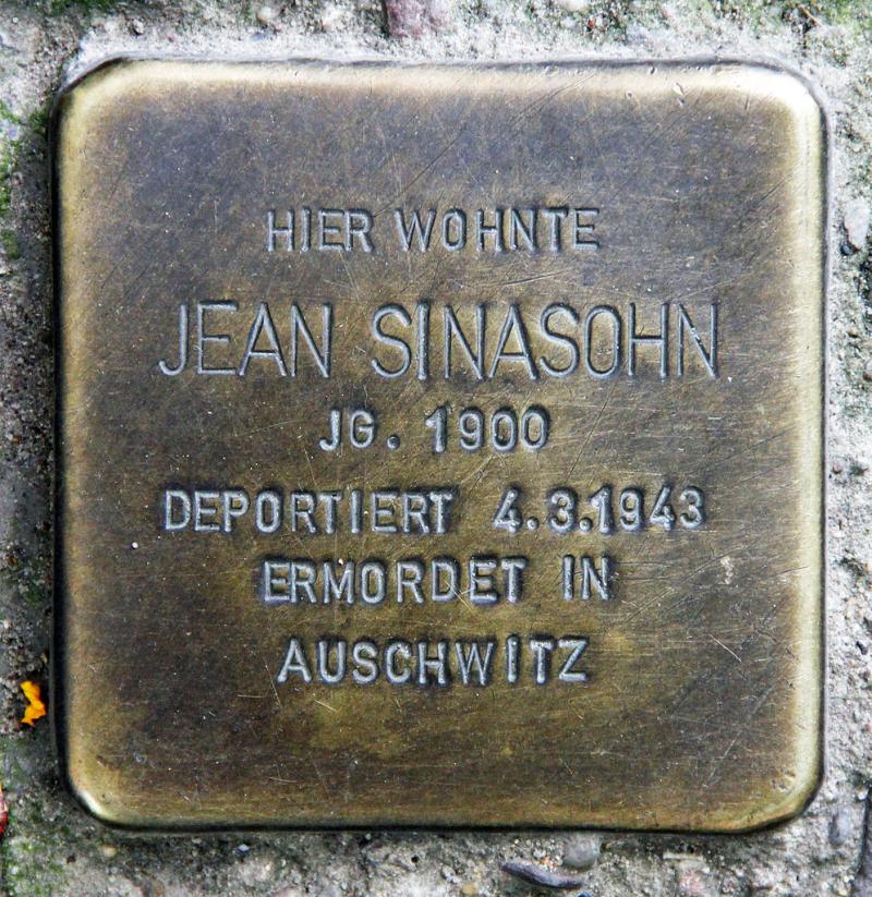 Stolperstein für Jean Sinasohn © OTFW