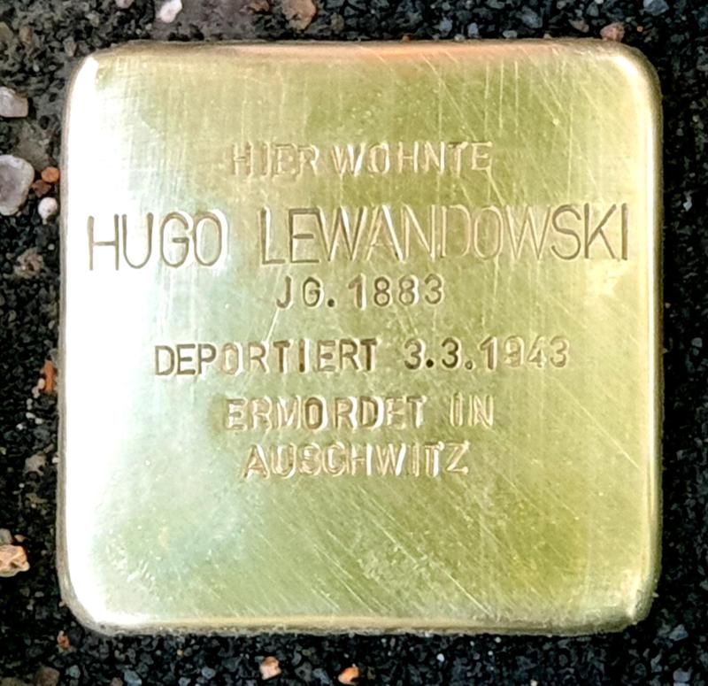 Stolperstein für Hugo Lewandowski © OTFW