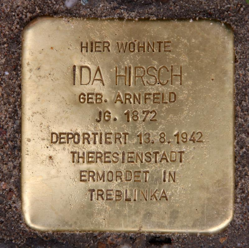 Stolperstein für Ida Hirsch.