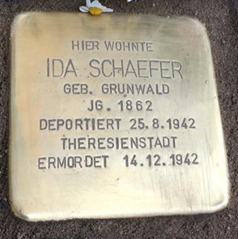 Stolperstein für Ida Schaefer