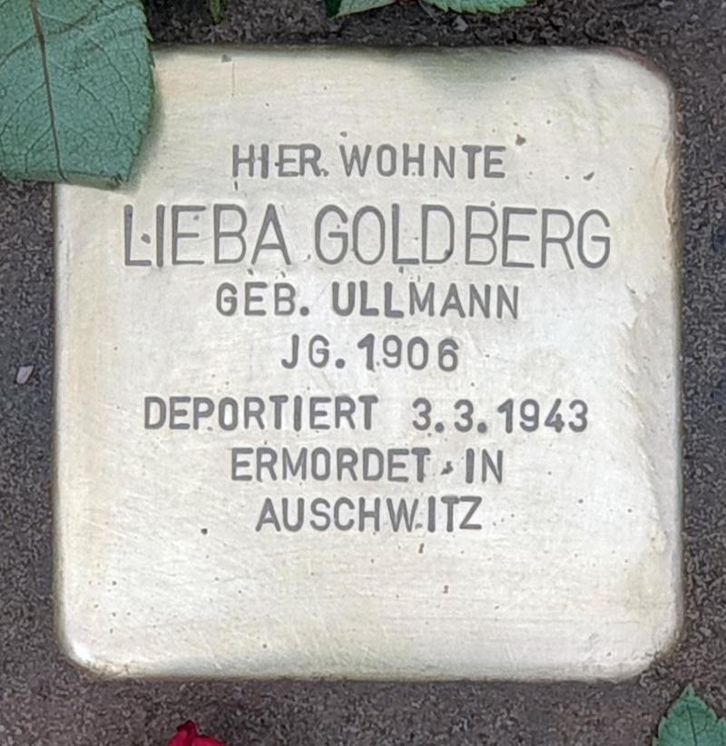 Stolperstein Lieba Goldberg, Foto:OTFW