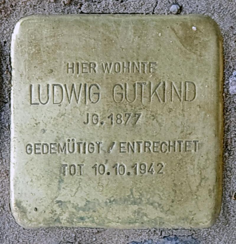 Stolperstein für Ludwig Gutkind © OTFW