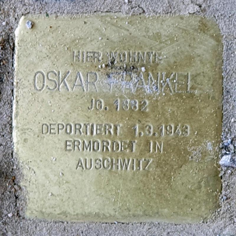 Stolperstein für Oskar Fränkel © OTFW