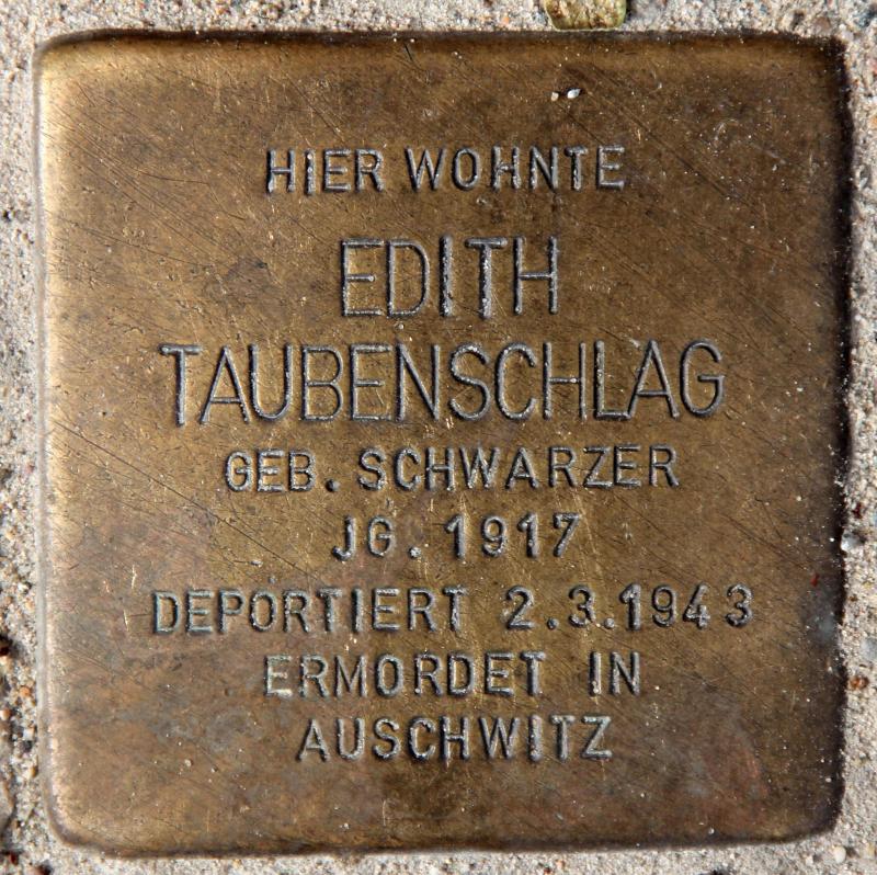 Stolperstein für Edith [Idith] Taubenschlag.