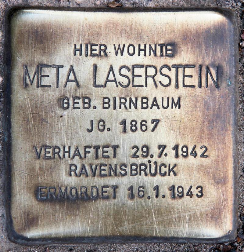 Stolperstein für Meta Laserstein.