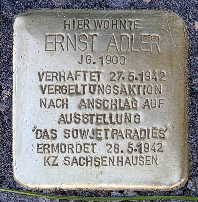 Stolperstein Ernst Adler © OTFW