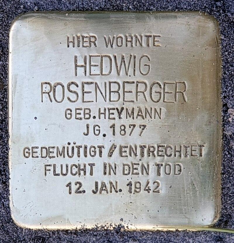 Stolperstein Hedwig Rosenberger © OTFW