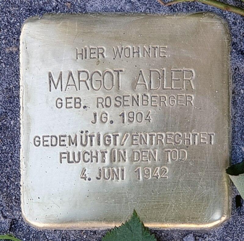 Stolperstein Margot Adler © OTFW