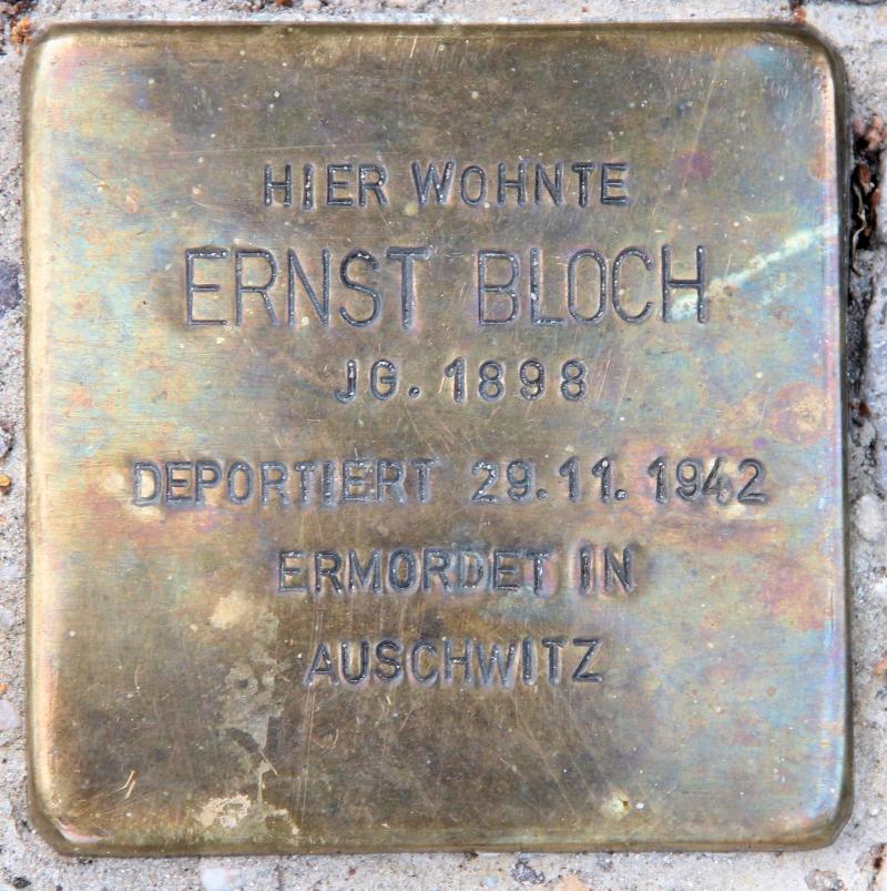 Stolperstein für Ernst Bloch.