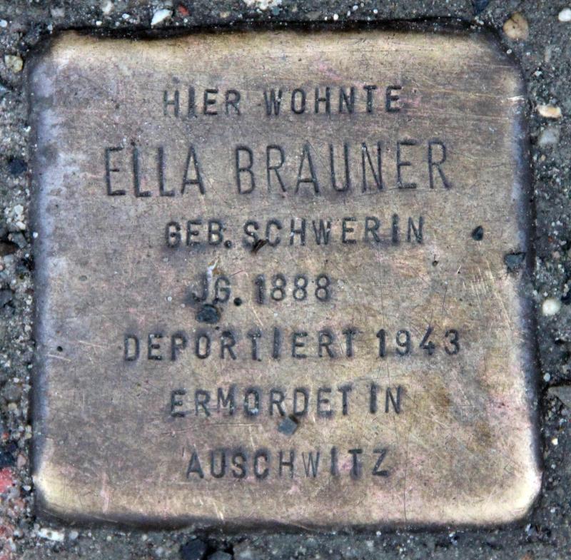 Stolperstein für Ella Brauner.