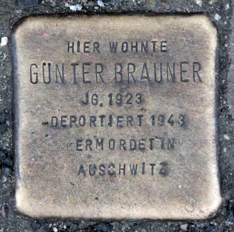 Stolperstein für Günter Brauner.
