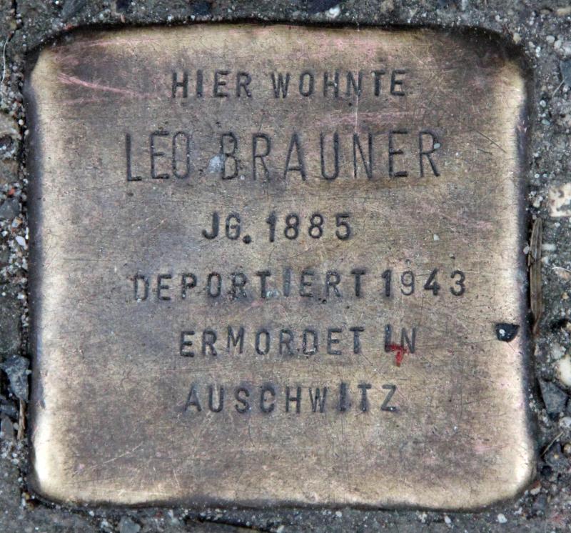 Stolperstein für Leo Brauner.