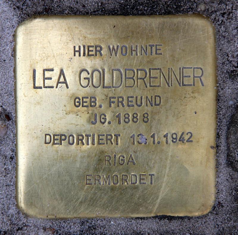 Stolperstein für Lea Goldbrenner