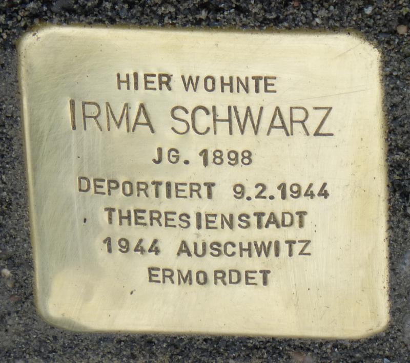 Stolperstein für Irma Schwarz