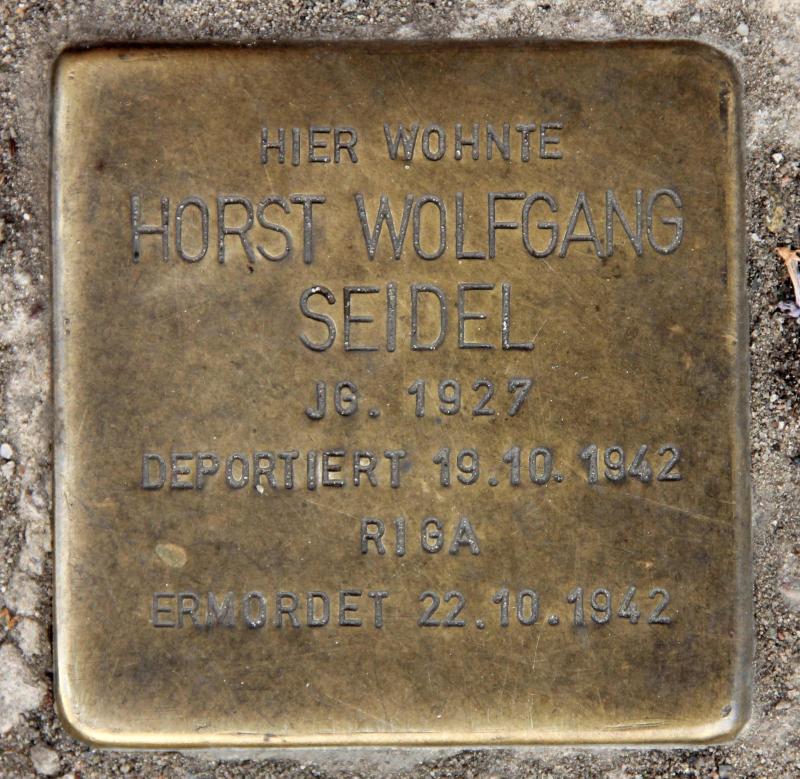 Stolperstein für Horst Wolfgang Seidel.