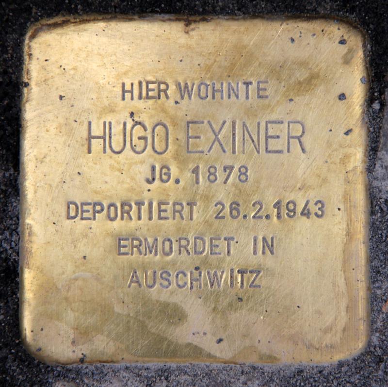 Stolperstein für Hugo Exiner © OTFW