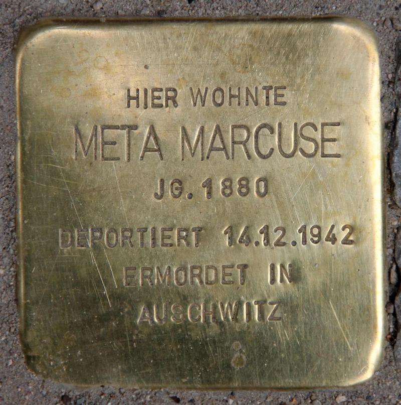 Stolperstein für Meta Marcuse.