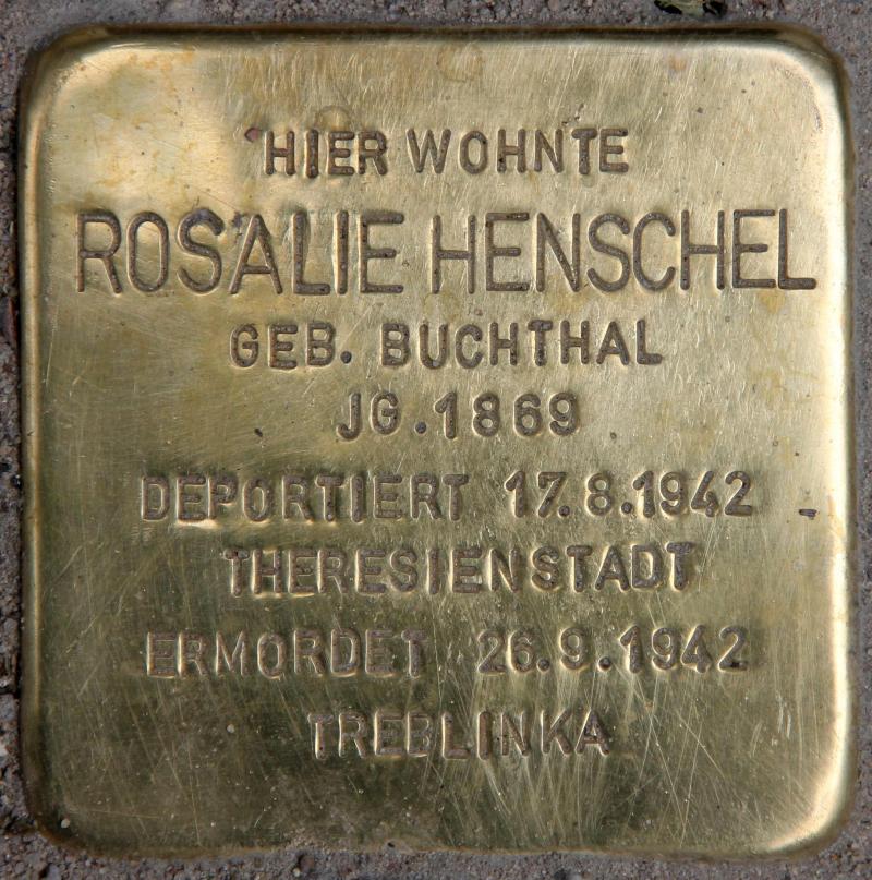 Stolperstein für Rosalie Henschel.