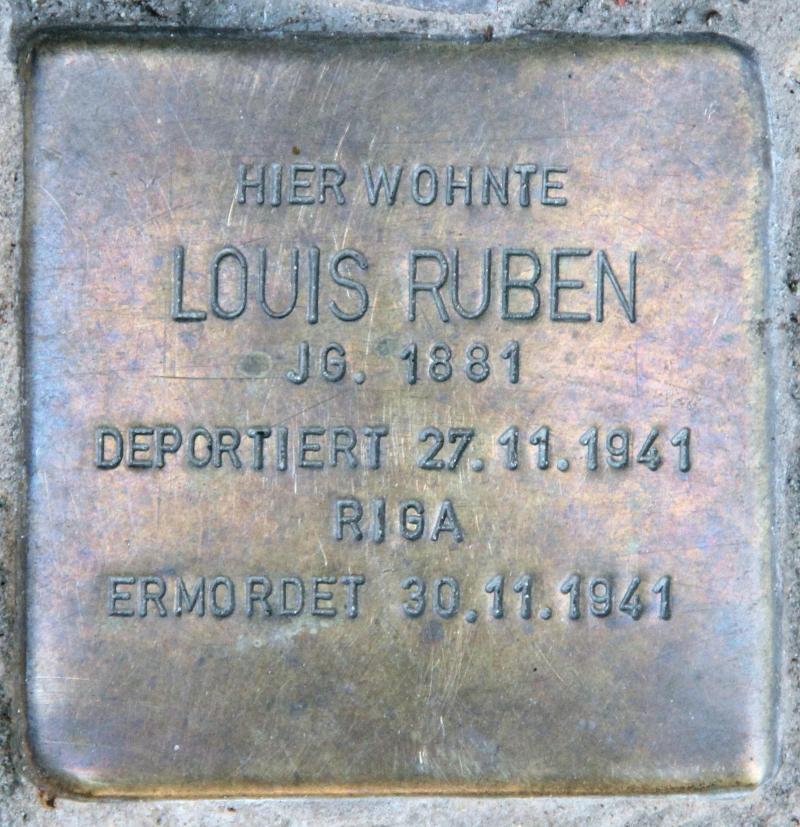 Stolperstein für Louis Ruben.