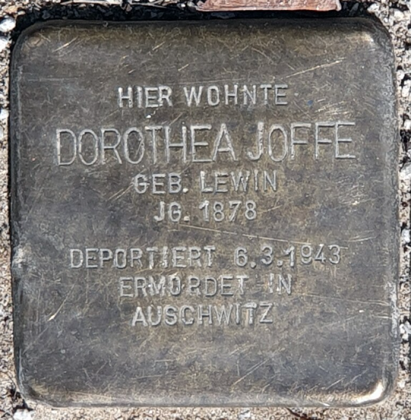 Stolperstein für Dorothea Joffe © OTFW